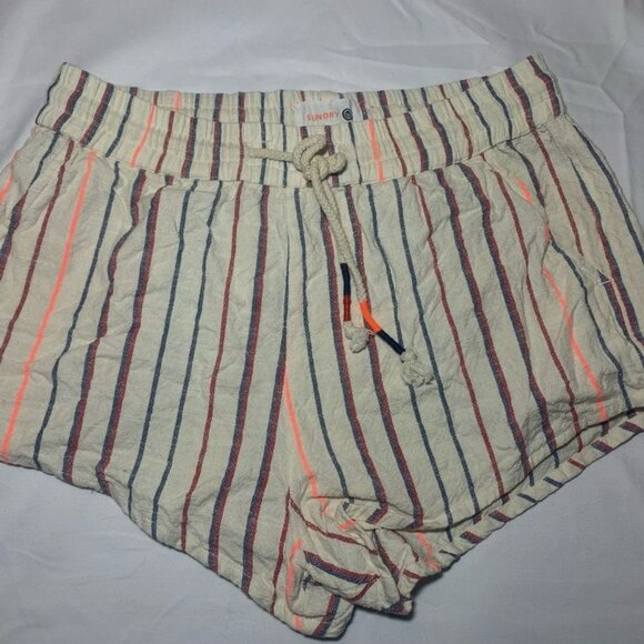 Pants - Sundry 100% Cotton Striped Shorts